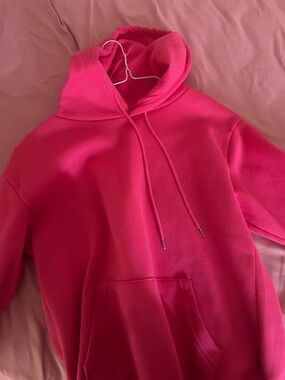 Women's Fleece Hoodie Sweater - Hot Pink